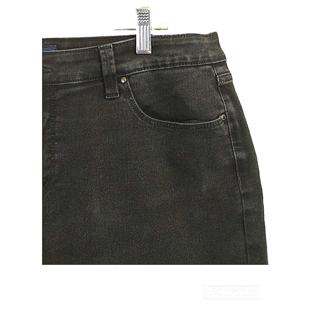 Charter Club Jeans Size 16 Bristol Skinny Zip Cotton Poly Blend Black Casual - Picture 3 of 12